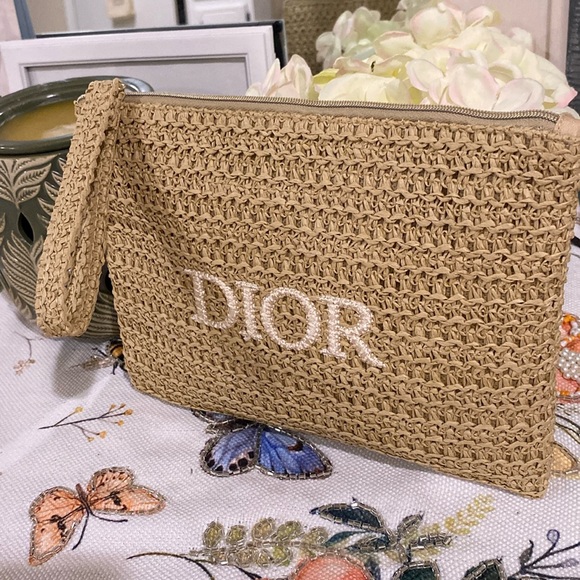 Dior Raffia Clutch Wristlet - Picture 2 of 7
